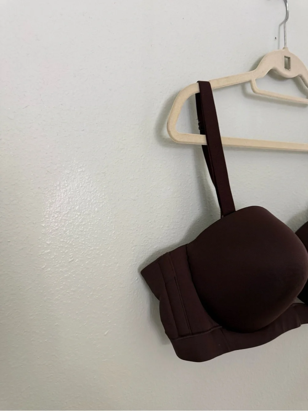 Cacique 44B Strapless Convertible Bra comfort bliss Chocolate Brown underwire